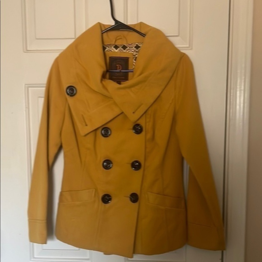 Dollhouse Double-Breasted Mustard Jacket